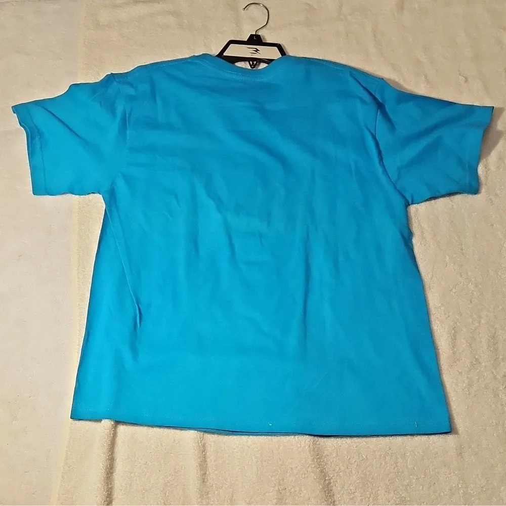 Mojang Minecraft Creeper Blue Boys YS (6-8) Short Sleeve Crew Neck T-Shirt‎